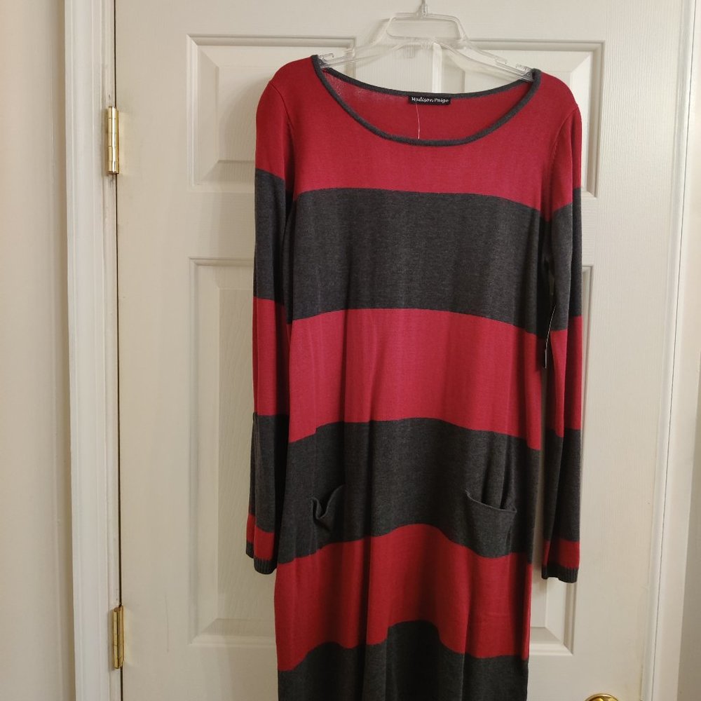 Plum & Gray Sweater Dress